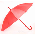 Auto Open Pure Red Straight Umbrella (BD-57)